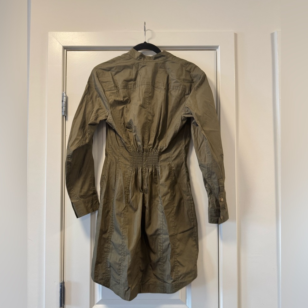 Derek Lam 10 Crosby Beverly Shirtdress Fatigue Green Sz 12 - Picture 7 of 11